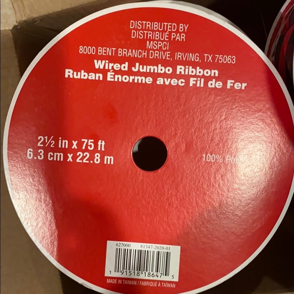 6 rolls of wired fuzzy ribbon - Picture 3 of 3